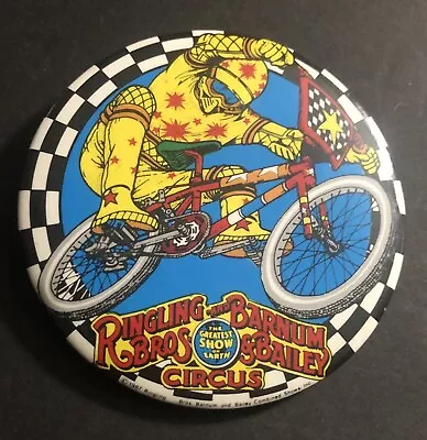 RARE Ringling Bros Barnum & Bailey Circus BMX Bike Act Button Pin 1987 Vintage • $42.12