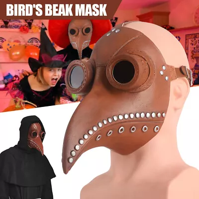 Cosplay Steampunk Plague Doctor Mask Bird Beak Halloween Props Retr Gothic Masks • $9.89