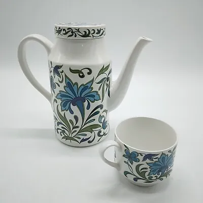 Midwinter Spanish Garden Coffee Pot & Tea Cup - Staffordshire Vintage • £15