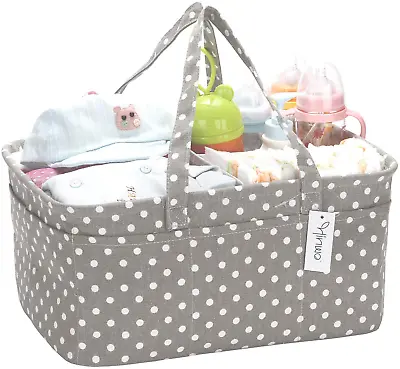 Baby Nappy Caddy Organiser Compartment Nursery Storage Portable Changing Basket • £17.99