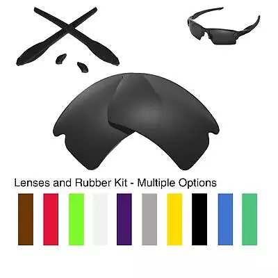 Walleva Lenses And Rubber Kit For Oakley Flak 2.0 XL- Multiple Options • $19.99