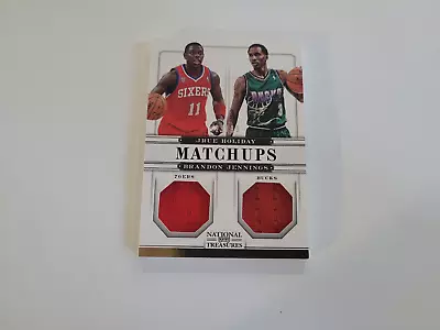 2012-13 Panini National Treasures Match Ups Jennings/Holiday Dual Relic #11 /99 • $0.98