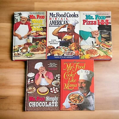 Vintage Lot 5 1990s Mr. Food Cookbooks Pizza Meat Real American Simply Chocolate • $15