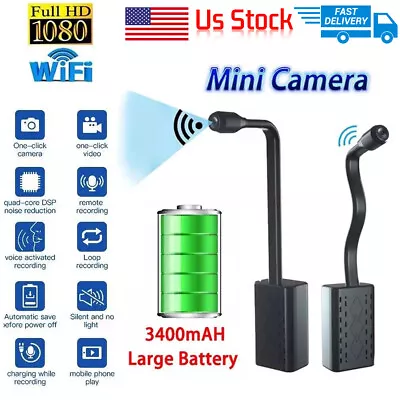 1080P Mini Wifi Spy Camera Security Hidden Nanny Cam DIY Wireless Motion Sensor • $32.86