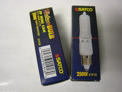 2 Yes 2 Satco S1918 120V 250-Watt T4.5 E11 Base Light Bulb Frosted FREE SHIPPING • $12.99