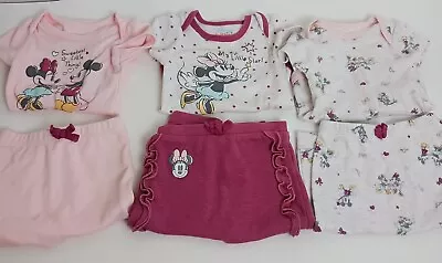 Disney Baby Wishes & Dreams Minnie Mouse Infant Girls Bodysuit & Pants Size 3-6M • $15