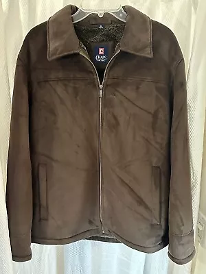 Chaps Brown Sherpa Lined Field Cost Mens Large Full Zip Outdoor Jacket • $24.99