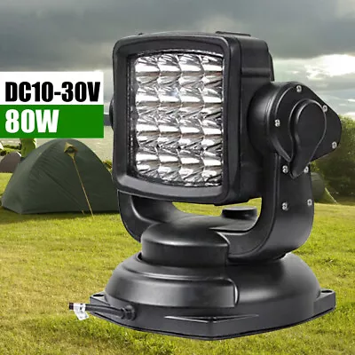 80W Boat Remote Control Spotlight 360°  Rotatable Marine Searchlight Magnetic • $272