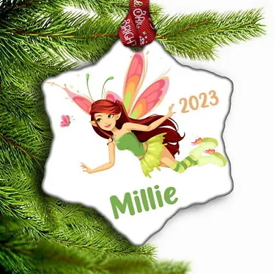 PERSONALISED CHRISTMAS TREE BAUBLE Name Decoration Ornament Fairy • £5.99