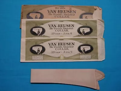 Vintage Shirt Collars Van Heusen Van Jack 16 Dress Formal Tuxedo Tux Suit Tie • $17.99