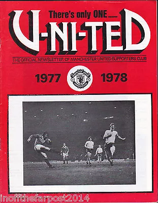 There's Only One United MANCHESTER UNITED Newsletter Volume 9 No.2 1977-1978 • £3.99