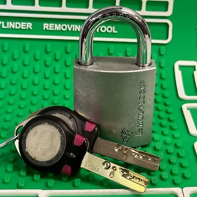 Mul-T-Lock Interactive+ Mechanical Padlock W/ 2 CLIQ Keys (Read Desc.) -RARE KWY • $182.17