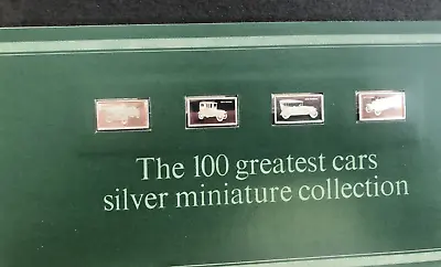 £19.99 • Buy 4 John Pinches 100 Greatest Cars Miniatures Silver .925 Ingots Issue 9 Nos 33-36