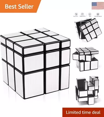 Mirror Cube 3x3x3 Speed Cube - Different Shapes - Silver - For All Ages • $15.99