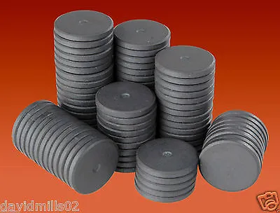25 Round Disc Magnets 25mm X3mm Ferrite Ceramic Disk Magnets For Craft & Fridge • £6.95