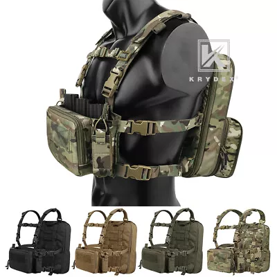 KRYDEX D3CR Chest Rig Harness Mag Pouches & D3 Flatpack Backpack MOLLE Rucksack • $109.95