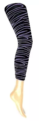 £4.99 • Buy Ladies Footless Tights- Zebra Stripe 3 Colours- Pattern  Footless Tights-Women's