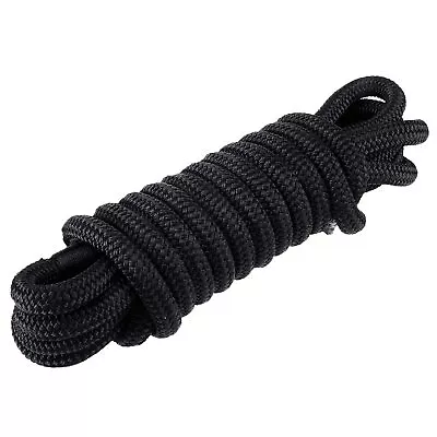 3/4 Inch 30 Ft Double Braid Nylon Boat Marine Dock Line Rope Mooring Rope Black • $29.69