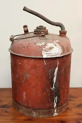 Vintage  Eagle  Oil & Gas Red 5 Gallon Metal Gas Can With Flex Spout Filler • $60