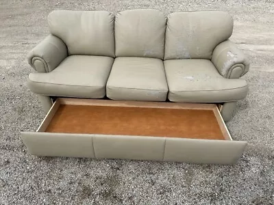 Williamsburg 78  Ultraleather Taupe /Tan Sofa With Drawer RV Boat Motorhome Used • $950