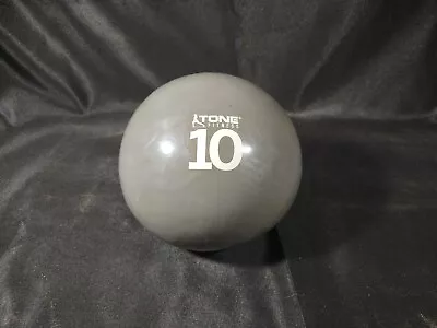 Tone Fitness 10 Lb Medicine Ball  Gray Strength Training Pilates Yoga CrossFit • $15