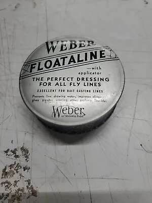 Vintage Weber FloatALine Container   Fly Line Dressing Tin  New • $15