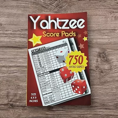 Yahtzee Score Pad Book - 750 Yahtzee Dice Score Games In A 6x9 Pad Size • $4.99