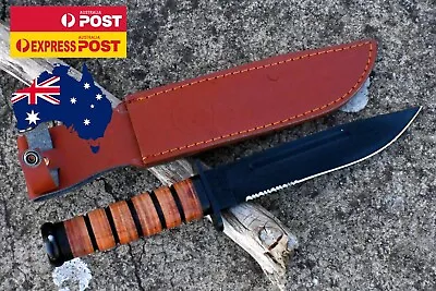 USMC Style Military Knife-Large Bowie-Hunting  Camping  Tactical  Survival • $74.99
