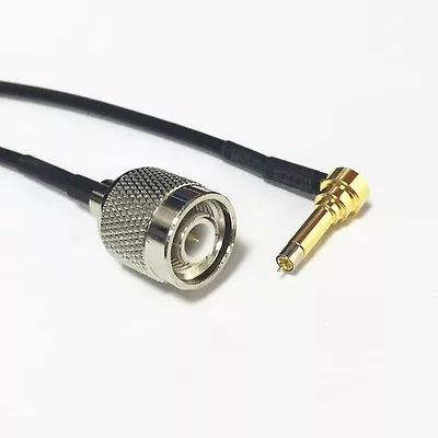 TNC Male Plug To MS156 Male RA Angle Computer Connector Cable RG174 20cm 8  NEW • $5.22