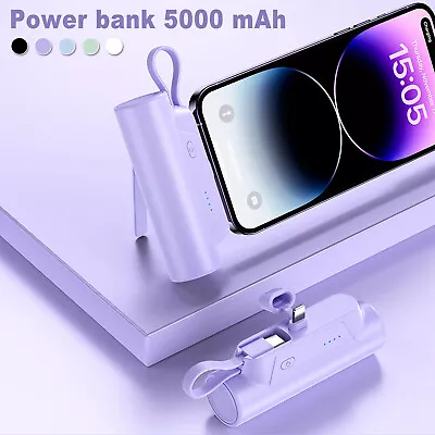 2in1 Mini Battery Backup 5000mAh Power Bank Portable Charger For IPhone Samsung • $29.99