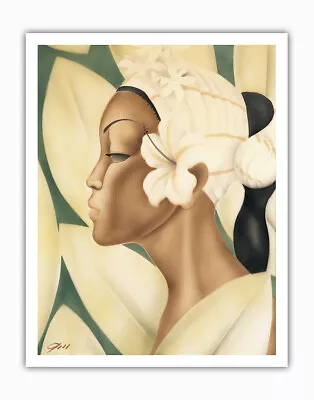 Hawaii Islander Native Woman - Vintage Hawaiian Airbrush Art By Gill C.1940 • $12.98