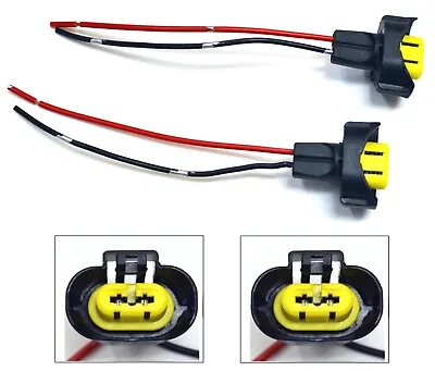 Wire Pigtail Female N H11 Two Harness Head Light Low Beam Bulb Plug Replacement • $10.45