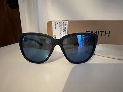 $59.99 • Buy Smith Monterey Sunglasses Matte Midnight Chromapop Polarized BlueMirror MSRP$179
