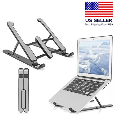 Laptop Stand For Desk Adjustable Ergonomic Portable Laptop Holder Foldable Tool • $7.59