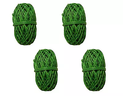 $11.99 • Buy Pack Of 4 GREEN Waxed Linen Cotton Jewelry Cord 1mm Craft Thread 100 Yds 