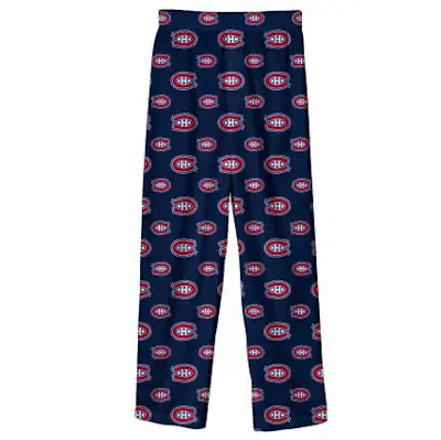 Montreal Canadiens Child Printed All Over Logo Navy Pyjama Pants Multiple Size • $25.75