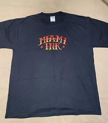 MIAMI INK Black Tshirt New Size L • $17.50