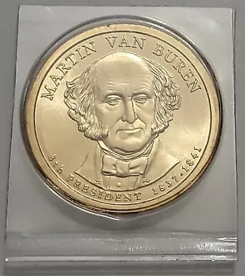 2008 P Martin Van Buren Presidential Dollar Satin Finish In Mint Cello US Coin • $3.08
