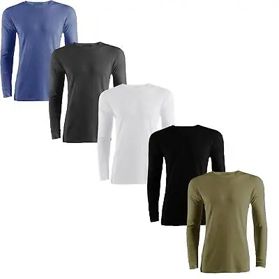 Mens Warm Winter Thermal T-shirt Long Sleeve Base Layer Top Underwear Vest S-xxl • £6.47