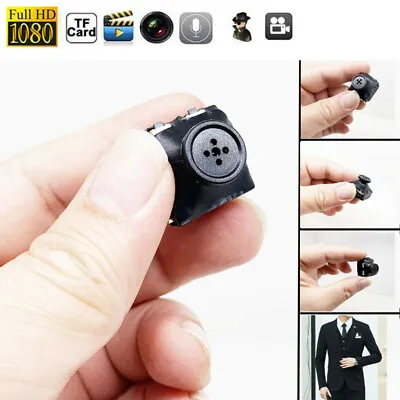 Mini Smallest 1080P HD Camera Shirt Button Built-in Battery Micro Body Recorder • $22.50