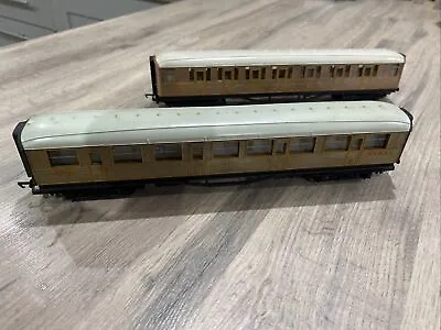 Rake Of 2 HORNBY OO GAUGE LNER GRESLEY TEAK COACHES 22357 • £30