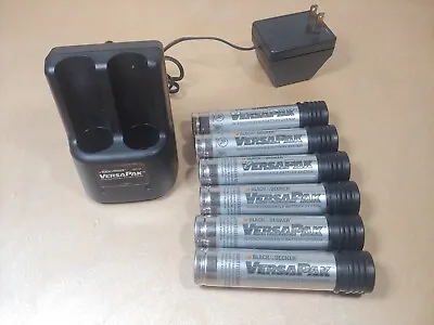Black & Decker VersaPak Battery Charger VP130 W/ 6 Batteries Versa Pak VP100 • $43.89