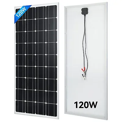 120 Watts Solar Panel 12 Volt Mono Off Grid Power For RV Boat Caravan Motorhome • £57.29
