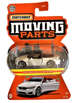 $6.99 • Buy 2022 Matchbox Moving Parts #29 BMW M4 Cabriolet Mineral White Metallic