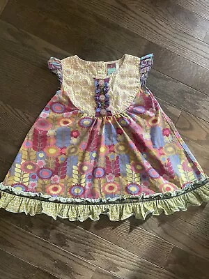 Matilda Jane Chasing Daisy Dress Girls Heart Soul Pride Character Counts Size 4 • $34.99