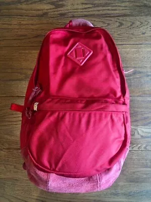 Visvim BALLISTIC 22L RED Backpack Hand Bag Men Suede Leather Used • $391