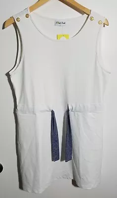 1 Nwt Women's L'oeuf Poche Dress Size: Large Color: White (j312) • $15.33