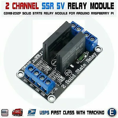 2 Channel SSR Solid State Relay Module For Arduino 5V 2A Low Level Raspberry Pi • $4.27