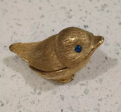 Vintage Gold Metal Bird Trinket Box (Small) • $17.77