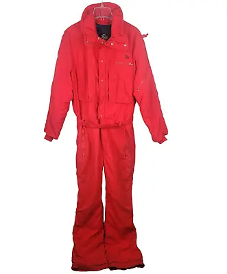 Vintage Roffe Ski Suit XL Womens Red Snowsuit Snowmobile Thinsulate USA 80s 90s • $97.99